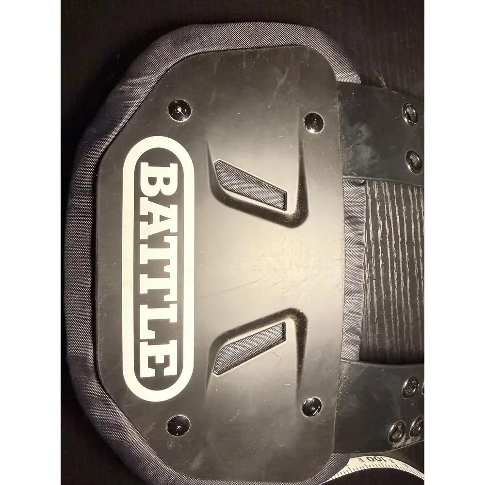 Battle Football Back Plate Black Adjustable Protective Back Pad Youth Size - Picture 6 of 9